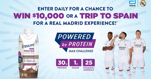 Ensure – Powered by Protein Max Challenge Sweepstakes